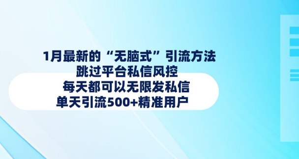 1月最新的无脑式引流方法,跳过平台私信风控,每天都可以无限发私信,单天引流500+精准用户-老吴出海笔记
