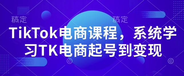 TikTok电商课程，​系统学习TK电商起号到变现-老吴出海笔记