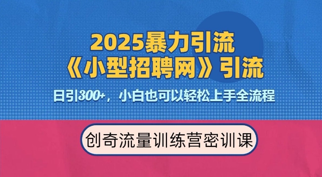 2025最新暴力引流方法，招聘平台一天引流300+，日变现多张，专业人士力荐-老吴出海笔记