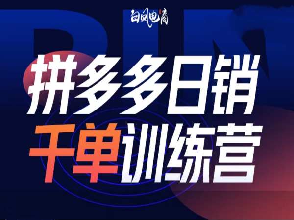 拼多多日销千单训练营第32期，2025开年变化和最新玩法-老吴出海笔记