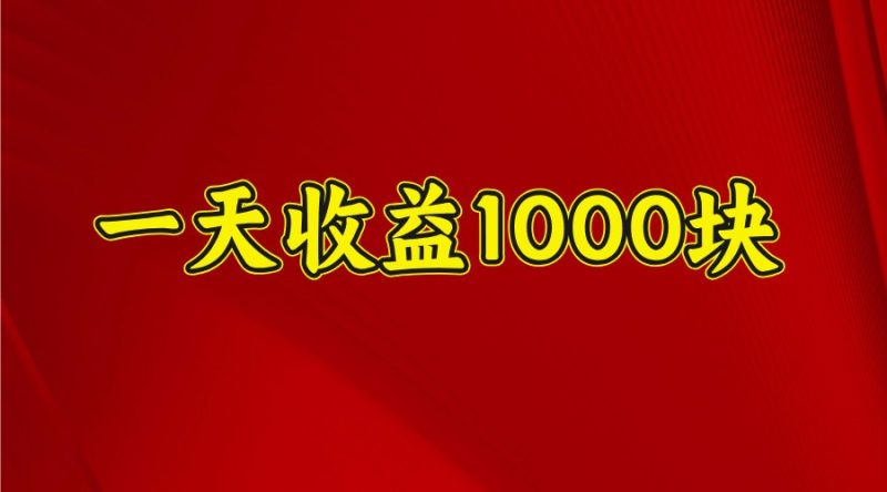 一天收益1000块,2025全网首发-老吴出海笔记