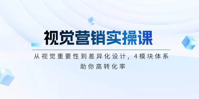 视觉营销实操课, 从视觉重要性到差异化设计, 4模块体系, 助你高转化率-老吴出海笔记