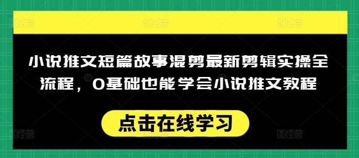小说推文短篇故事混剪最新剪辑实操全流程,0基础也能学会小说推文教程,肯干多发日入多张-老吴出海笔记
