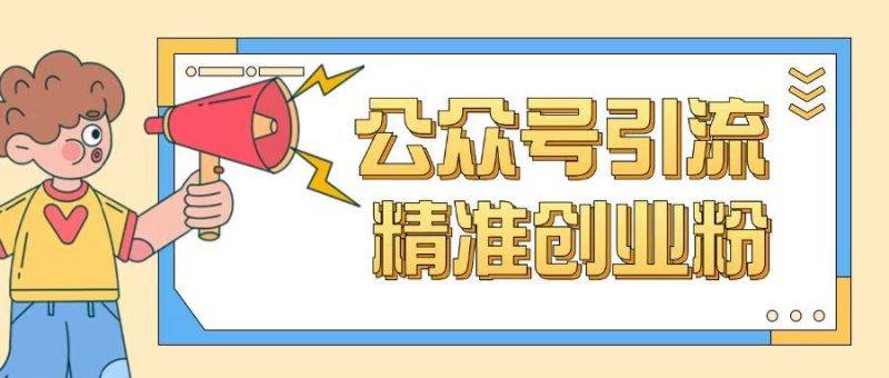 公众号引流创业粉玩法，0基础即可轻松掌握流量-老吴出海笔记