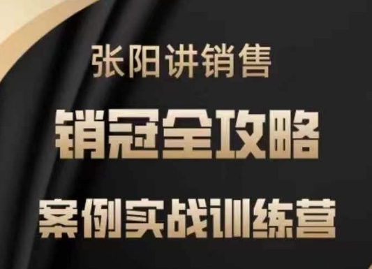 张阳讲销售实战训练营，​案例实战训练，销冠全攻略-老吴出海笔记