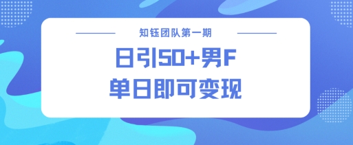 男粉引流新方法不违规,当日即可变现-老吴出海笔记