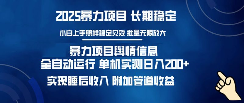 暴力项目舆情信息：多平台全自动运行 单机日入200+ 实现睡后收入-老吴出海笔记