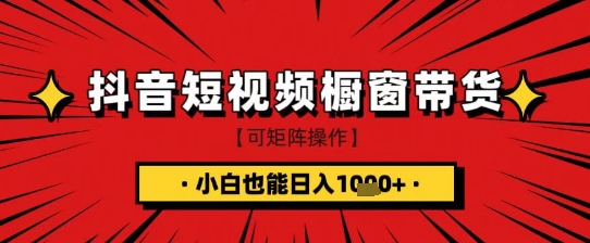 抖音短视频食品橱窗带货，小白轻松上手日入1k+【揭秘】-老吴出海笔记