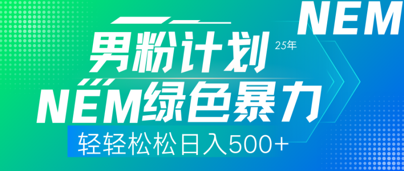 25年新男粉计划绿色暴力项目轻轻松松日收500+-老吴出海笔记
