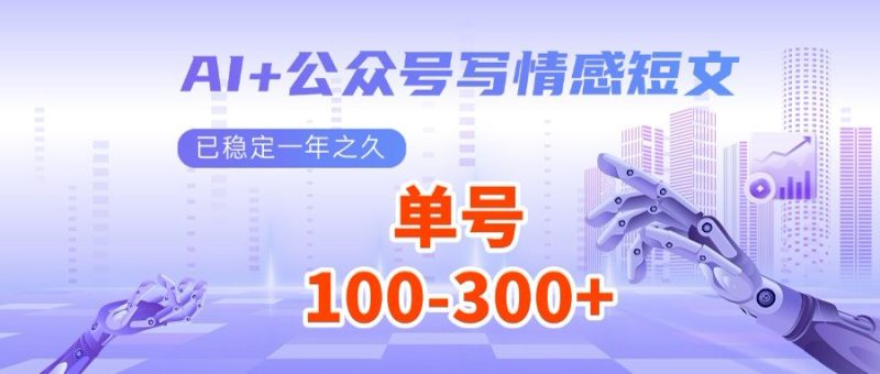 AI+公众号写情感短文，每天200+流量主收益，多号矩阵无脑操作-老吴出海笔记