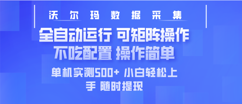 最新沃尔玛平台采集 全自动运行 可矩阵单机实测500+ 操作简单-老吴出海笔记