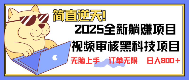 2025 全新视频审核黑科技项目登场,新手小白无脑上手5秒闭眼出单,订单...-老吴出海笔记