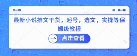 最新小说推文干货,起号,选文,实操等保姆级教程-老吴出海笔记