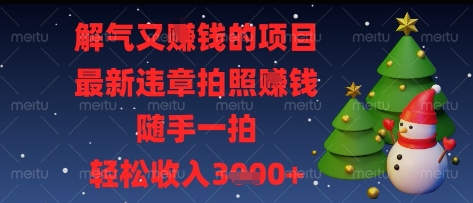解气又挣钱的项目,最新违章拍照挣钱,随手一拍,轻松收入多张【揭秘】-老吴出海笔记