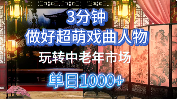 用Ai制作Q版戏剧人物手把手教你吃透中老年经济,5分钟一个成品,多渠道变现-老吴出海笔记