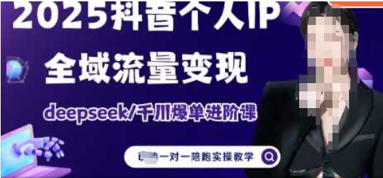 2025个人IP短视频带货(进阶版)全域流量变现，deepseek千川爆单进阶课-老吴出海笔记