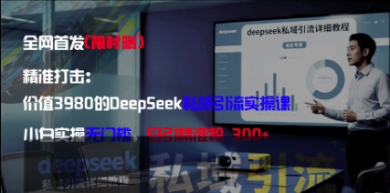 精准打击:价值3980的DeepSeek私域引流实操课,小白实操无门槛,日引精准粉300+-老吴出海笔记