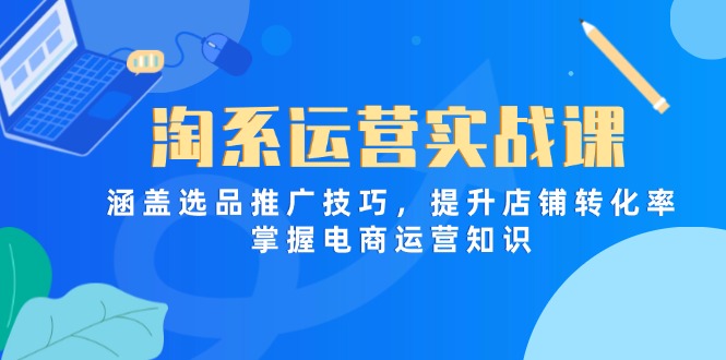 淘系运营实战课，涵盖选品推广技巧，提升店铺转化率，掌握电商运营知识-老吴出海笔记