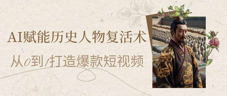AI赋能历史人物复活术:从0到1打造爆款短视频-老吴出海笔记