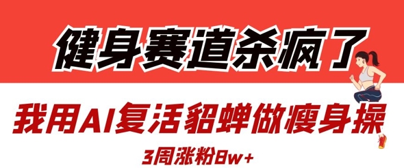 健身赛道杀疯了？我用AI复活貂蝉做瘦身操，3周涨粉8W-老吴出海笔记