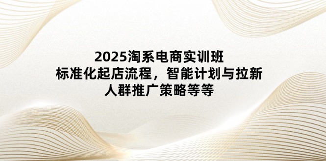 2025淘系电商实训班：标准化起店流程，智能计划与拉新，人群推广策略等等-老吴出海笔记