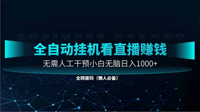 直播助手全自动看大平台直播赚钱,全自动无需人工干预,小白无脑日入1000-老吴出海笔记
