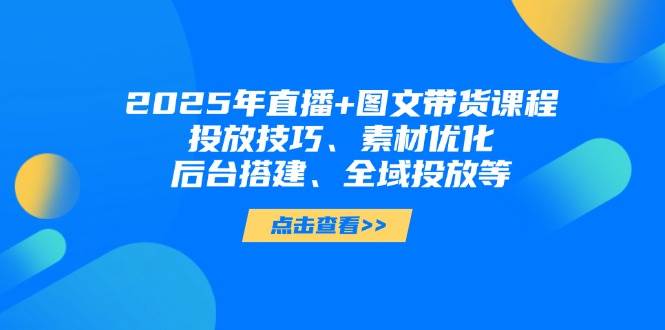 2025年短视频图文带货+直播带货:投放技巧、素材优化、后台搭建、全域投放等-老吴出海笔记