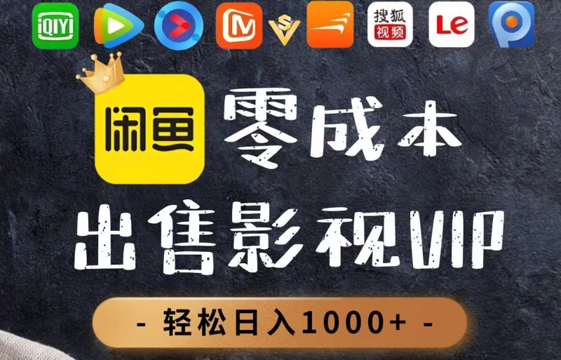 零成本卖影视会员,一天卖出上百单,轻轻松松日入1000+-老吴出海笔记