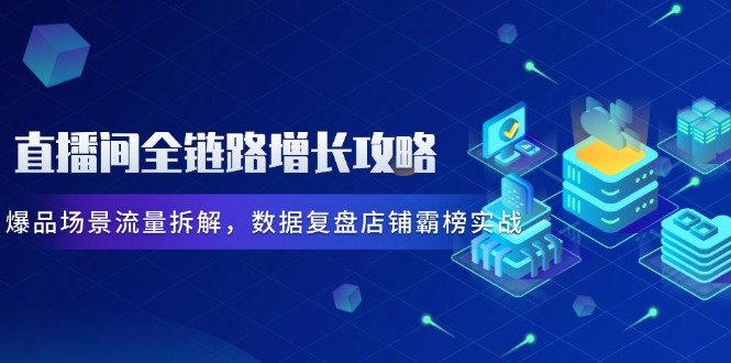 直播间全链路增长攻略，爆品场景流量拆解，数据复盘店铺霸榜实战-老吴出海笔记