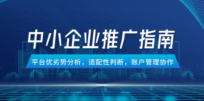 中小企业竞价推广指南，平台优劣势分析，适配性判断，账户管理协作-老吴出海笔记