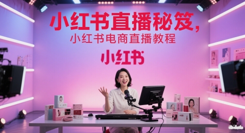 小红书电商直播教程,从入门到进阶,打造爆单直播间,提升数据复盘能力-老吴出海笔记