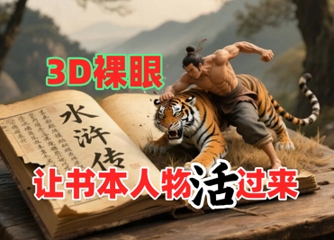 书本人物裸眼3D视频,新的玩法,流量超猛,保姆级教程-老吴出海笔记