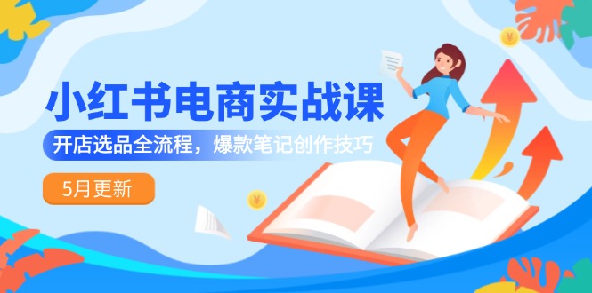 小红书电商实战课-5月更新，开店选品全流程，爆款笔记创作技巧-老吴出海笔记