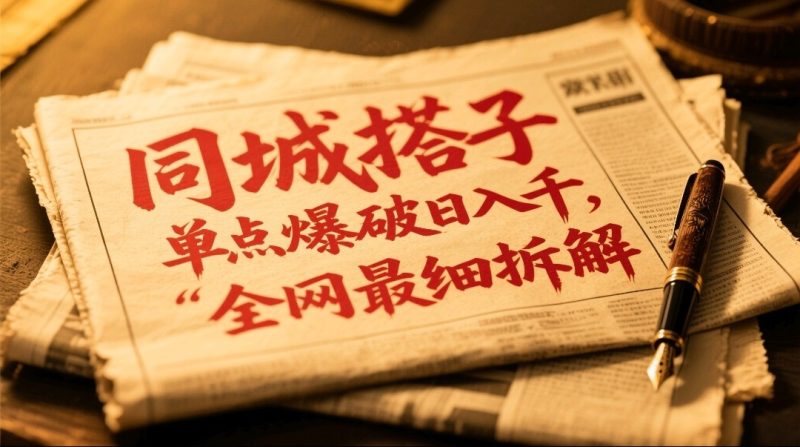 同城搭子群19.9单点爆破日入千,搭子组局月入万,全网最细拆解-老吴出海笔记