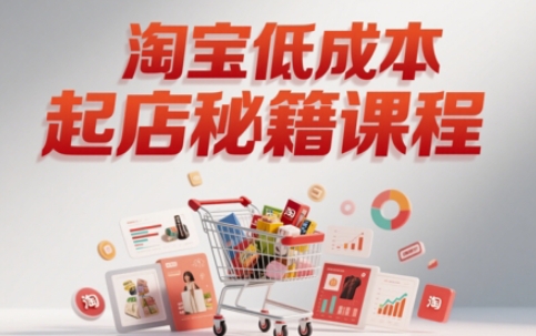淘宝低成本起店系统课,助你快速起店,实现弯道超车-老吴出海笔记