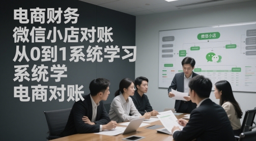 电商财务微信小店对账，从0到1系统学习电商对账-老吴出海笔记