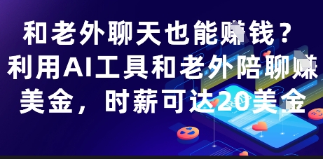 和老外聊天也能挣钱?利用AI工具和老外陪聊挣美金,时薪可达20刀-老吴出海笔记