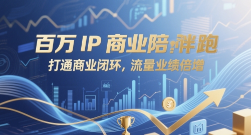 百万IP商业陪跑,打通商业闭环,流量业绩倍增-老吴出海笔记