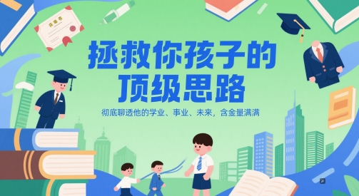 付费文章:拯救你孩子的顶级思路,彻底聊透他的学业、事业、未来,含金量满满-老吴出海笔记