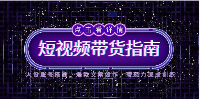 2025短视频带货指南,人设账号搭建,爆款文案创作,表现力速成训练-老吴出海笔记