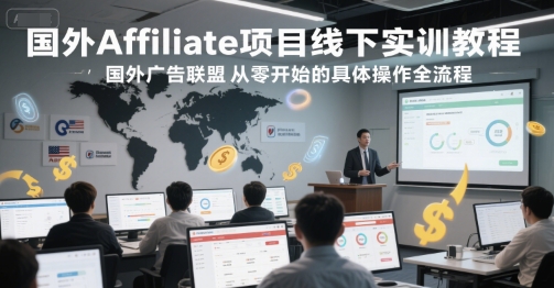 国外Affiliate项目线下实训教程，国外广告联盟从零开始的具体操作全流程-老吴出海笔记