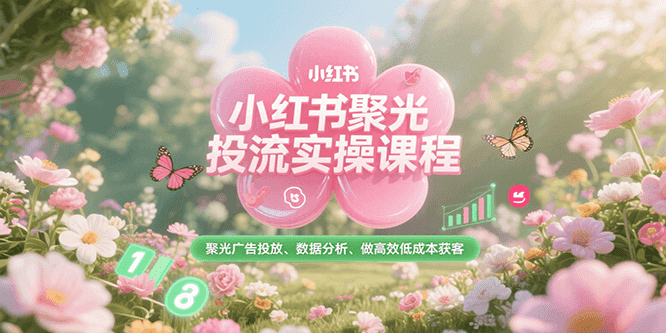 小红书聚光投流实操课程,聚光广告投放、数据分析、做高效低成本获客-老吴出海笔记