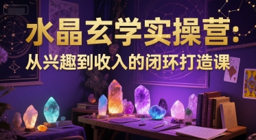 水晶玄学实操营:从兴趣到收入的闭环打造课-老吴出海笔记
