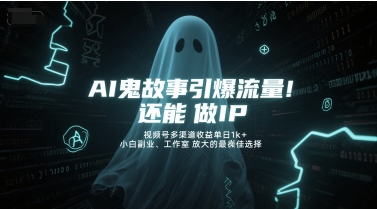AI鬼故事引爆流量,还能做IP,视频号多渠道收益单日1k+,小白副业、工作室放大的最佳选择-老吴出海笔记