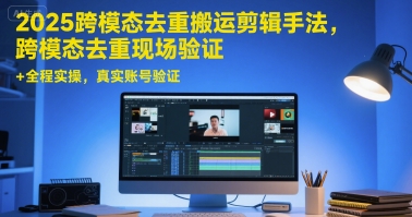 2025跨模态去重搬运剪辑手法,跨模态去重现场验证 +全程实操,真实账号验证-老吴出海笔记