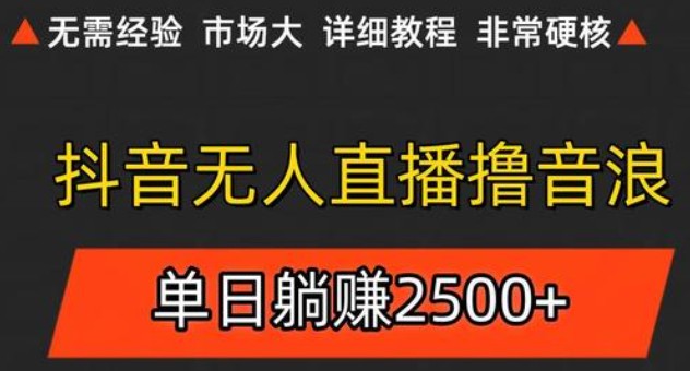 抖音无人直播6.0 简单无脑可矩阵 每天两小时轻松躺赚500+-老吴出海笔记