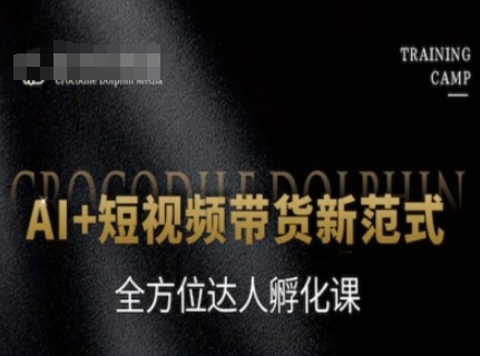 AI+短视频带货新范式,全方位达人孵化课-老吴出海笔记
