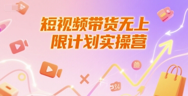 短视频带货无上限计划实操营，新人短视频带货工具流养号破播文案运营篇课程-老吴出海笔记