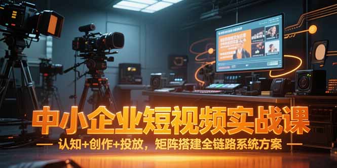 中小企业短视频实战课，认知+创作+投放，矩阵搭建全链路系统方案-老吴出海笔记