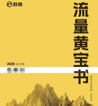 群响流量黄宝书25-29期，群响内部私享资料非卖品-老吴出海笔记